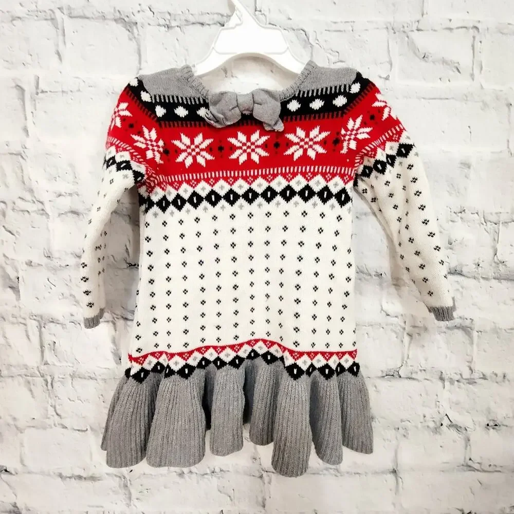 Gymboree dress Sz 18-24 dress long sleeve cotton A39